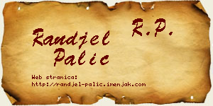 Ranđel Palić vizit kartica